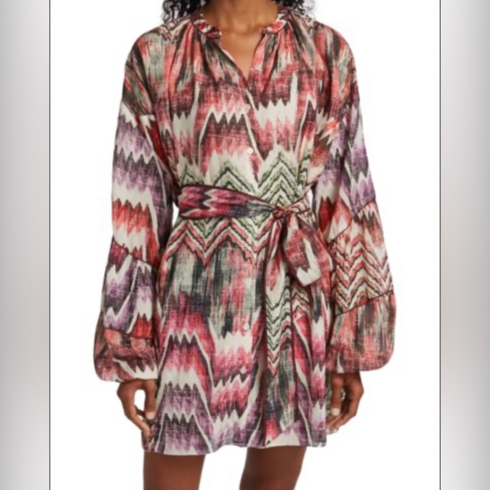 CHUFY Pia blouson minidresses, color: pink multi. Size M